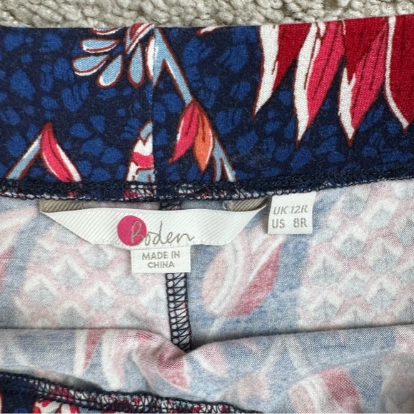 Boden Fluted Hem Jersey Knit Skirt Stretch Boho Bohemian Workwear Hippie Size 8 - Picture 2 of 7